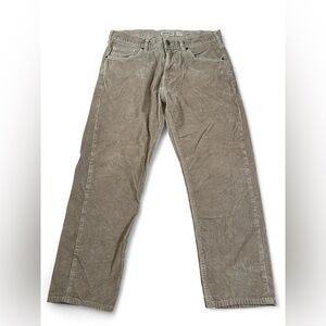 Patagonia Men’s Organic Cotton Straight Leg Brown Tan Corduroy Pants 33x26